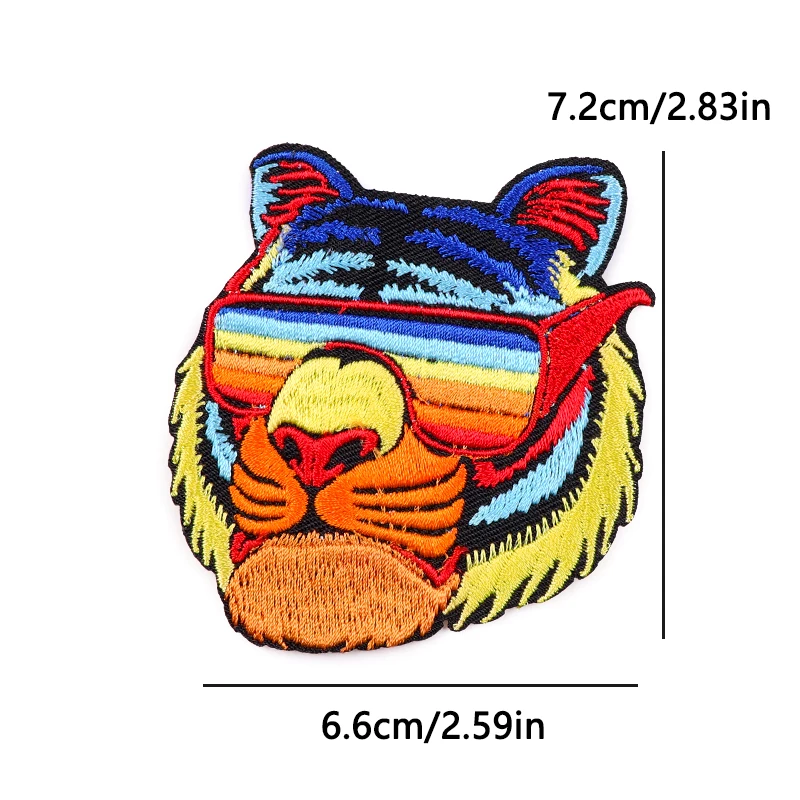 Parche bordado fusible animal salvaje León tigre pingüino - imagen 5