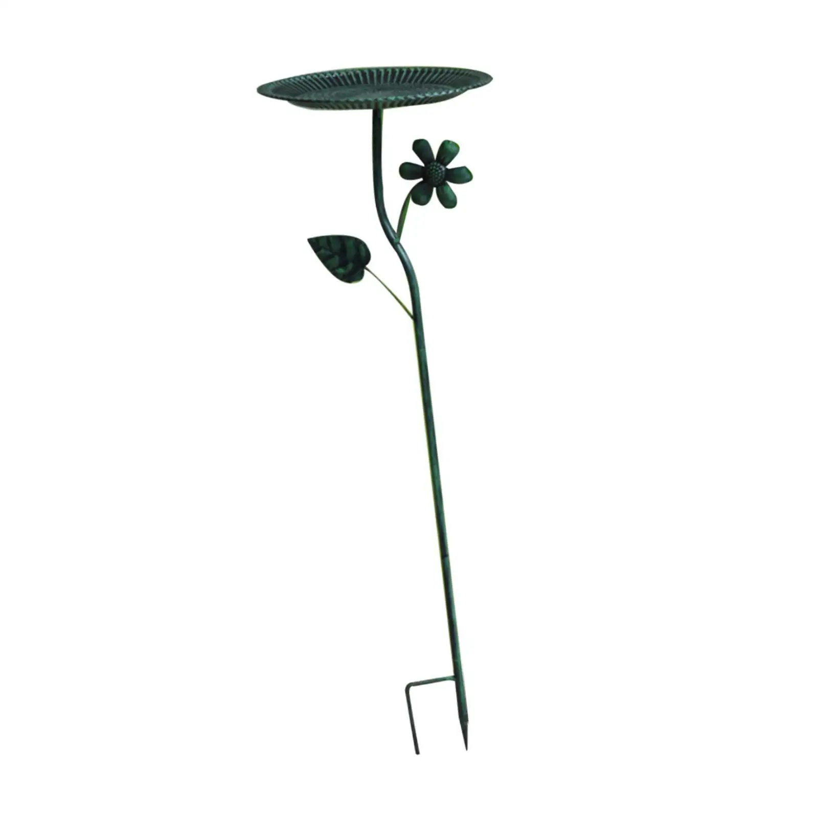 Metal Bird Bath Sturdy Multifunction Iron Birdfeeder for Patio Fence Outdoor