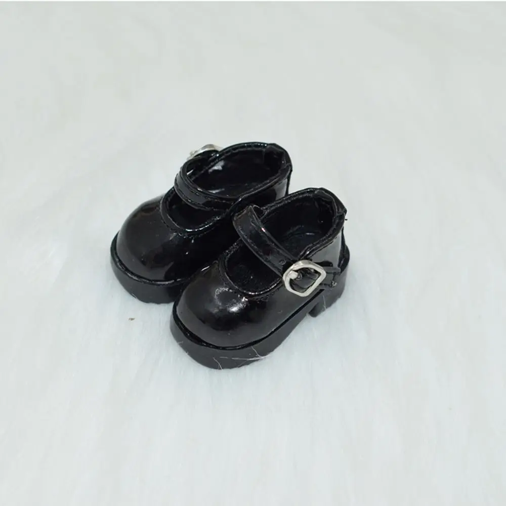 1 par de zapatos de cuero para muñeca, zapatos de lona con punta redonda, zapatos altos de cuero PU a escala 1/6, 5cm, zapatos informales para muñeca Bjd 1/6, regalos para niños