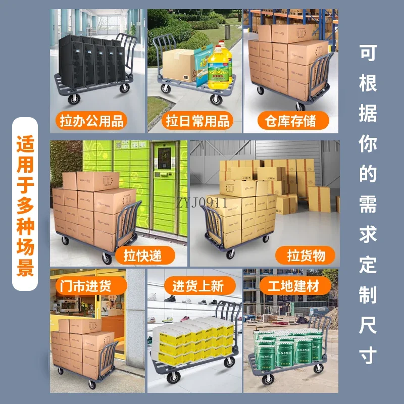 cart pulling trailer folding small trolley handling