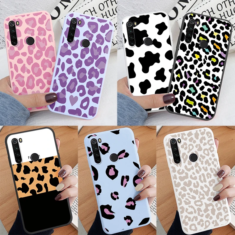 Case For Redmi Note 8 8T Soft Silicone TPU Back Cover Case Protective Coque For Redmi Note8 Shell 8 T Leopard Painted Bumper