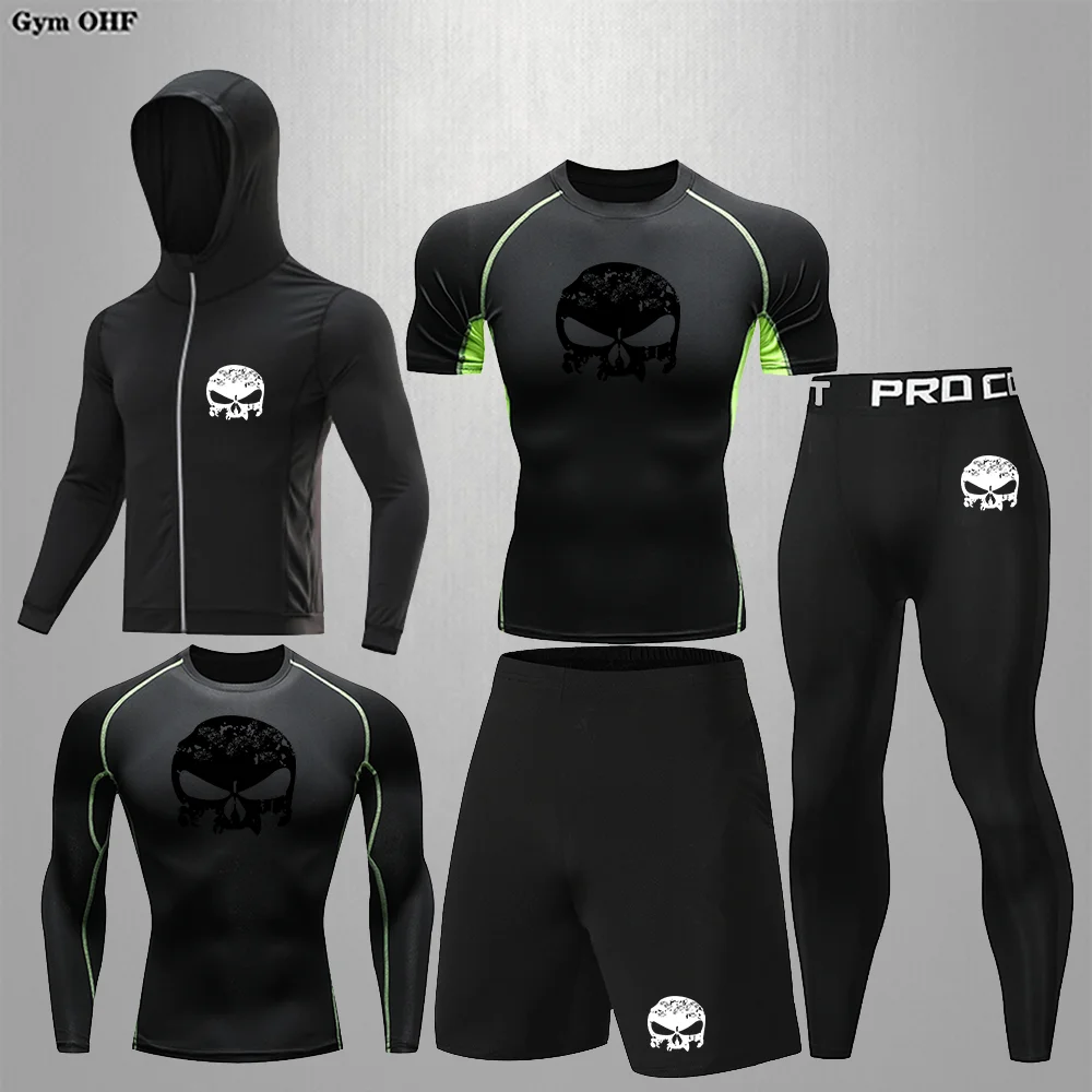 

Детская спортивная одежда с черепом супергероя для мальчиков Рашгард джиу джитсу Спортивная одежда для фитнеса и бокса