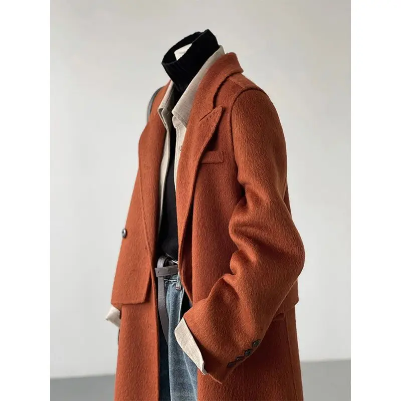 High End Woolen Coat For Women'S Autumn And Winter 2025 New Fashion Temperament Fake Two-Piece Design Medium Long Coat