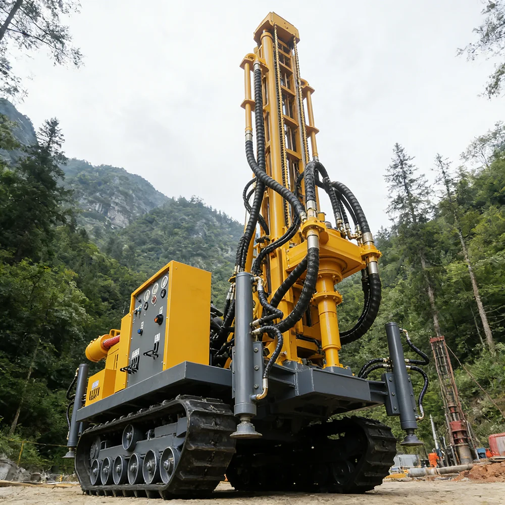 Portable Pneumatic Water Well Drilling Machine Air Compressor Driven DTH Rig for Deep Borehole Construction