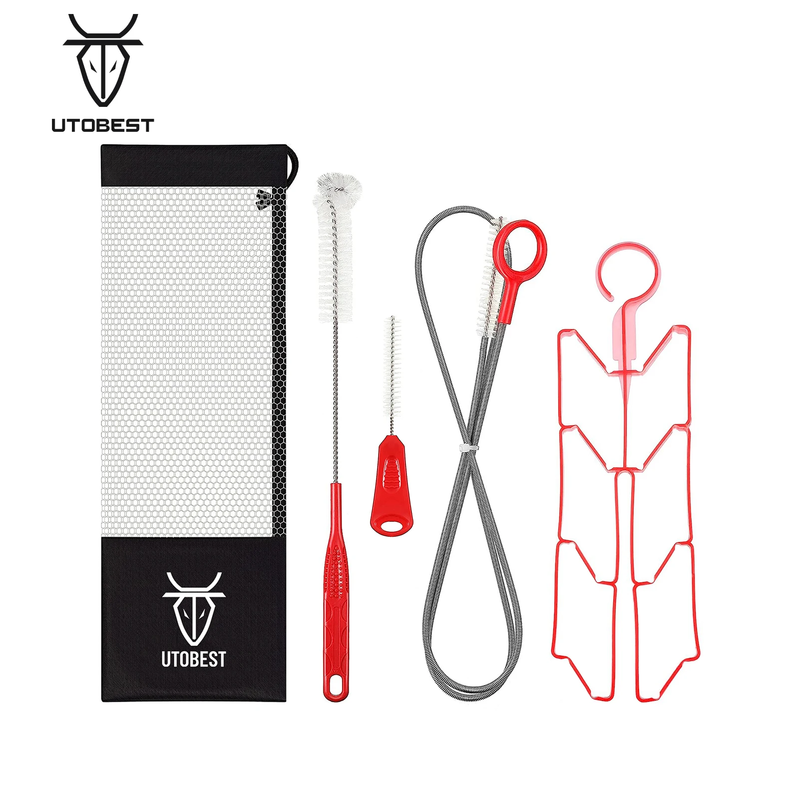 

UTOBEST 4in1 Hydration Bladder Tube Brush Water Bag Cleaning Kit Long Brush Cleaning Tool Cleaner Set For Back Pack Bladder