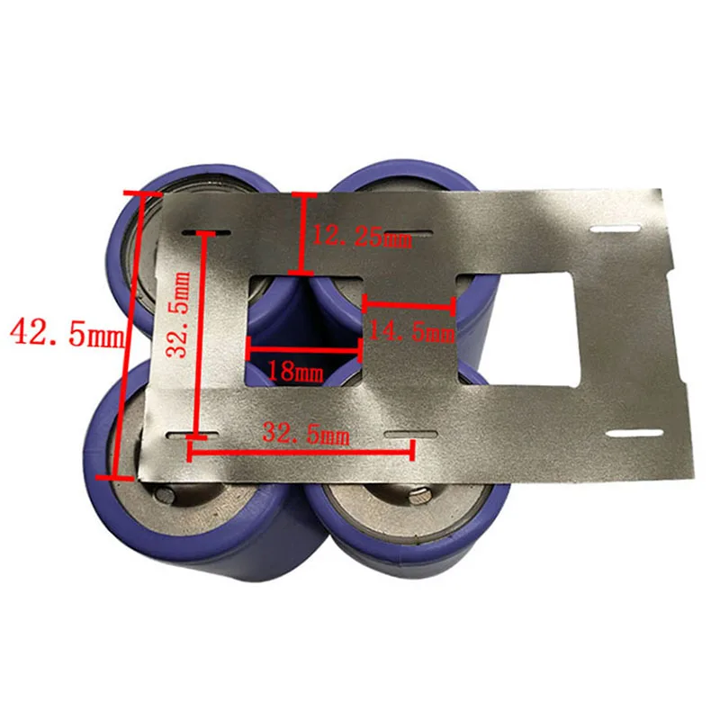 1M 2P 0.15mm thick spot welding nickel strip for 32650 battery welding 32700 battery connection sheet 32.5mm/34.5mm hole spacing