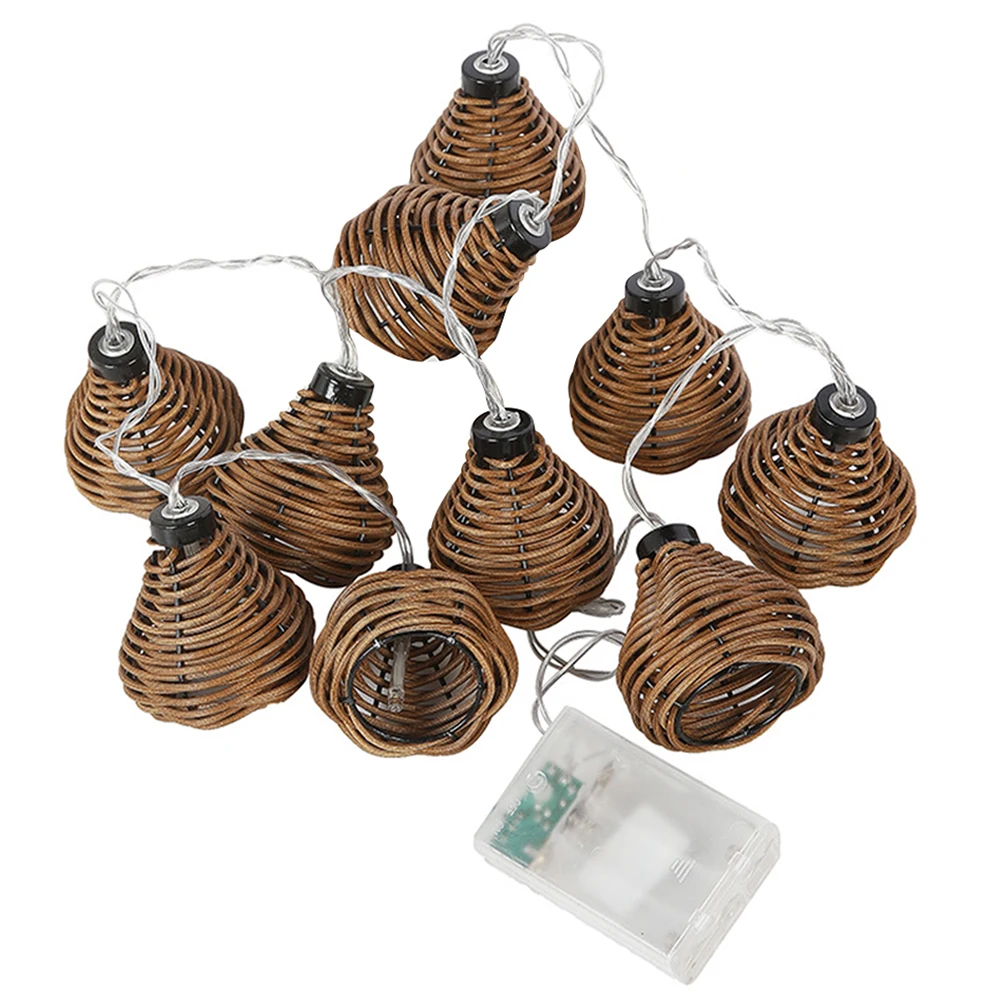 

Rattan Ball String Lights 2 2m Decorative Light Strings Bedroom Outdoor Garden Party Christmas Valentines Day Warm Atmosphere