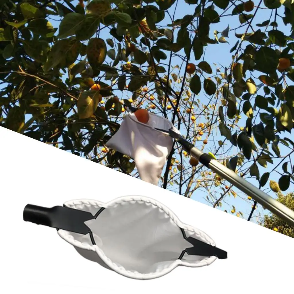 

V Shaped Steel Woven Kiwis Pear Tool Fabric Apples Catcher Elastic Durable for Outdoor Garden Farm