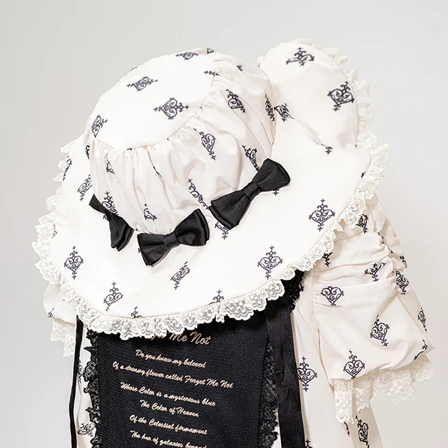 MAGOGO Cute Women Lolita Bonnet Vintage Victorian Bow Lace Hats Lolita Cosplay Accessories