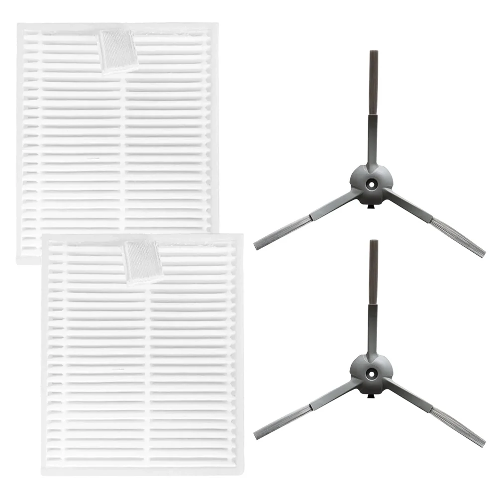 Side Brushes Filters Kits For ILIFE V20 For Vyzzle D10 For Laresar For L10 For Roidmi Eve For Rook S Robotic Vacuum Cleaner Part