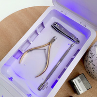 Portable ultraviolet sterilization box, nail tool disinfection jar, tweezers tools 99.9% multi-purpose disinfection instrument