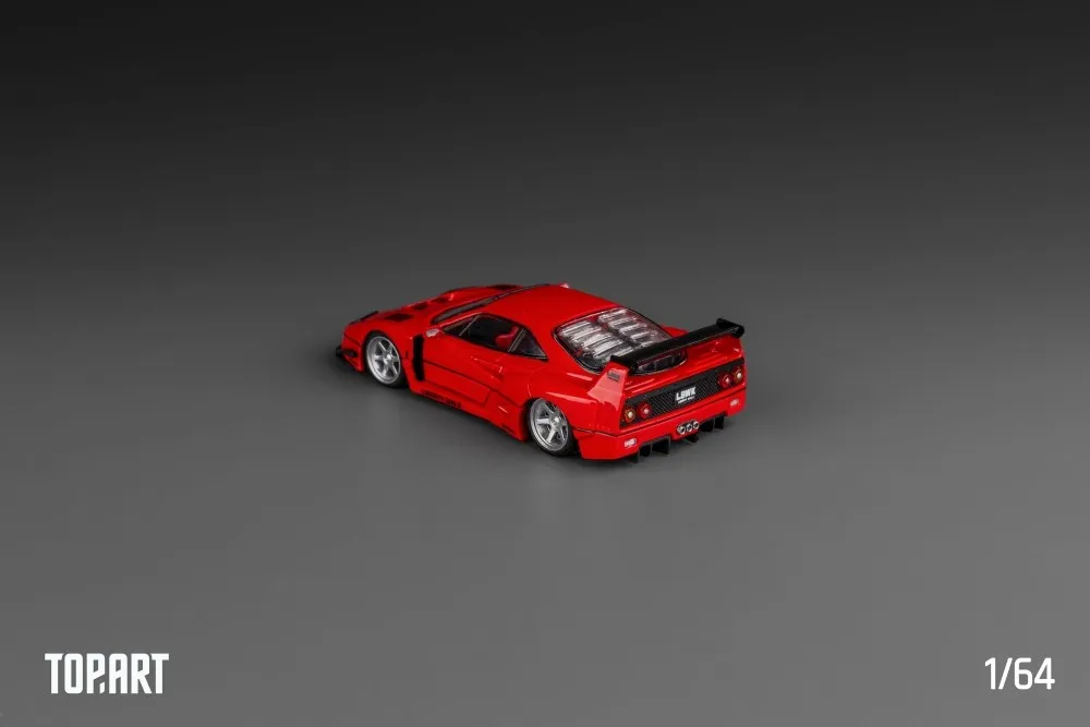 TOPART MODEL1:64 LIBERTY WALK LBWK F40 Rosso Corsa สีรถโมเดล Diecast