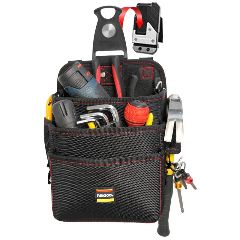 

Rotating Quick Hanging Tool Kit, Multi-functional Electrician Bag, Portable Waist Hanging Bag, Electrician Woodworking Organizer