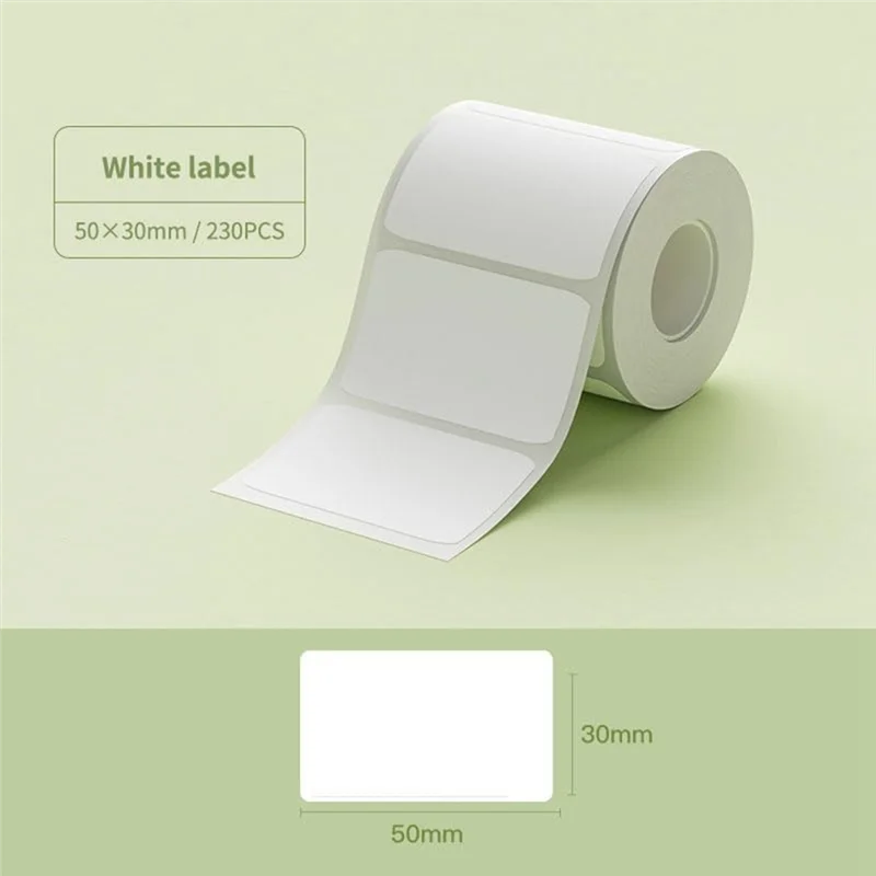 

Upgraded 3 Rolls White Label Paper White 50X30mm Compatible For B1 B21 B3S Label Maker Waterproof, Self-Adhesive Label Paper, Du