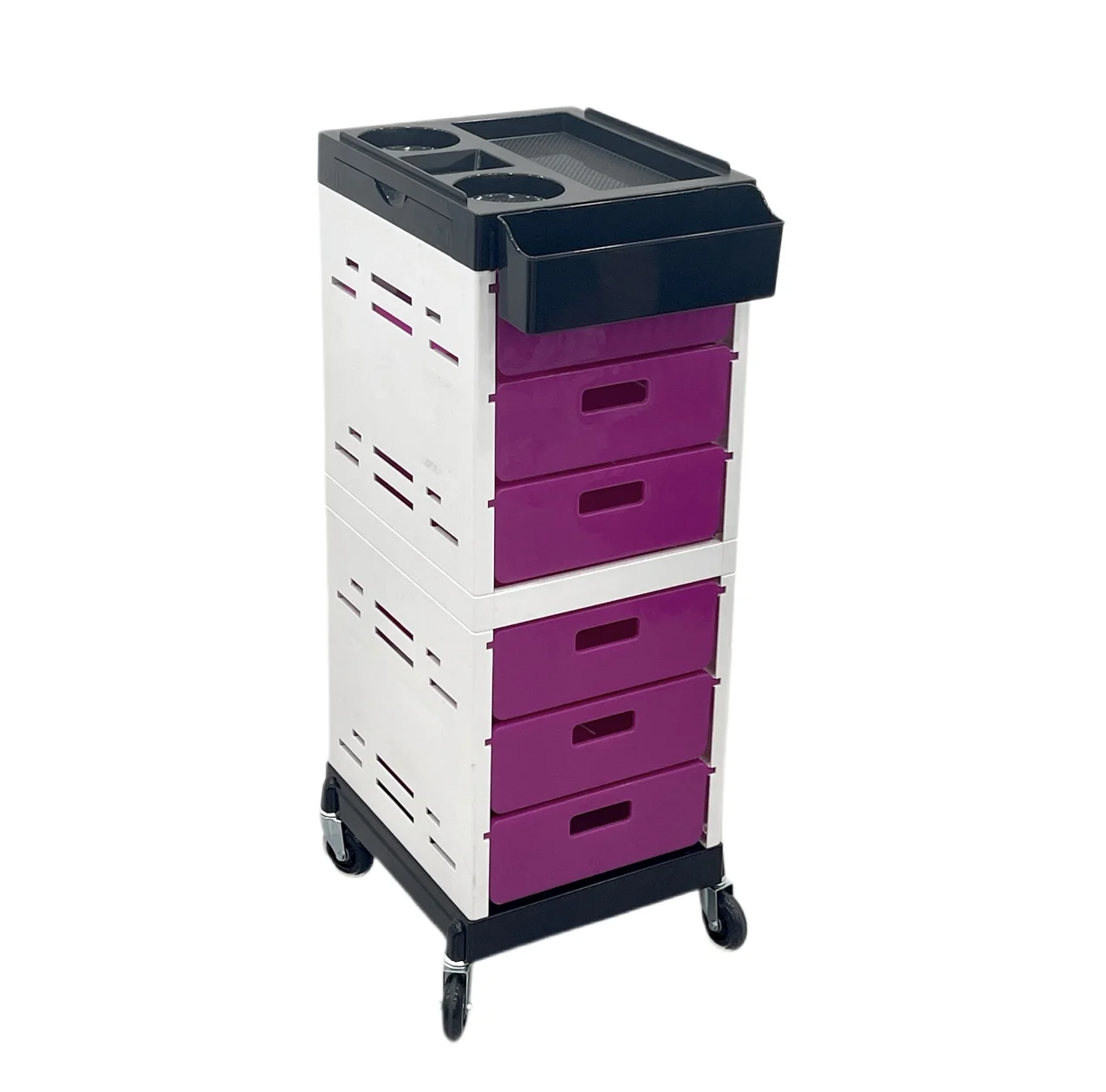 

Beauty Spa Makeup Furniture Good Quality Plastic Trolley Hairdressing Tools with Wheel Big Storage