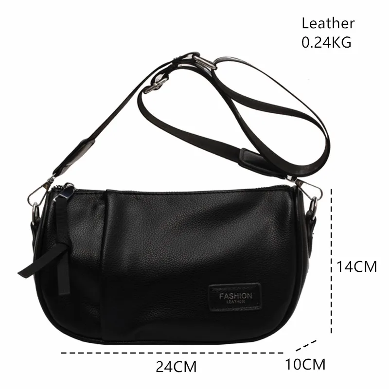 Solid Color Leisure Saddle Crossbody Bags for Women Fashion Trend Leather Luxury Design Pillow Shoulder Bags Handbags and Purses