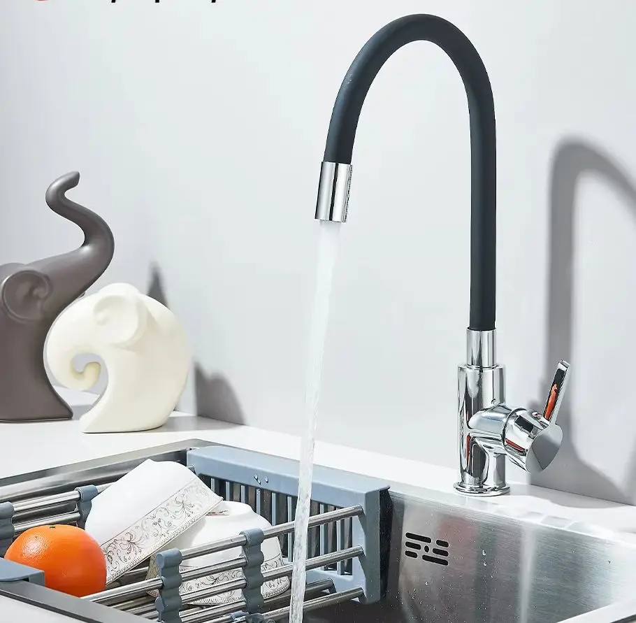 

Kitchen Faucet Single Handles 360° Rotation Sink Mixer Tap Kitchen Mixer Tap Wall Mounted Swivel Spout Spring Pull Down Faucets