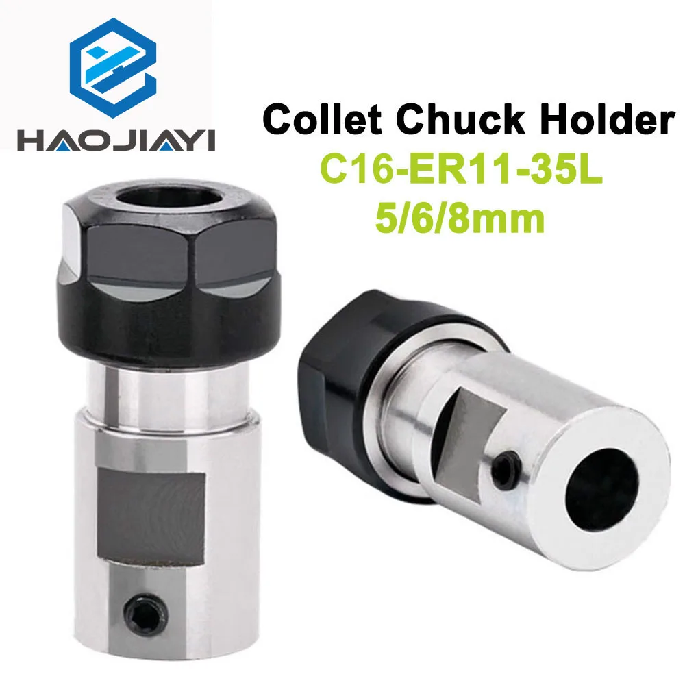 HAOJIAYI ER11 Collet Chuck Holder 5 6 8mm for CNC Milling Boring Grinding Motor Shaft Extension Rod