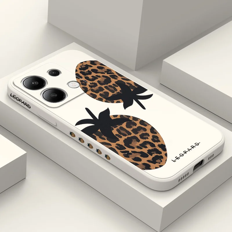 

Leopard Print Phone Case For Xiaomi Redmi Note 13 12 12S 11 11S 10 10S 9 9S Pro Plus 4G 5G Liquid Silicone Cover