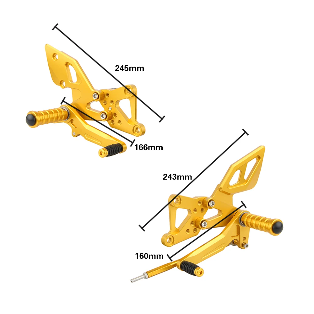 Motorcycle Adjustable Rear Sets Footrests Raise For Yamaha YZF R25/R3 R 25 MT-03 MT-25 MT03 2014-2023 Adjust Rearsets Foot Pedal