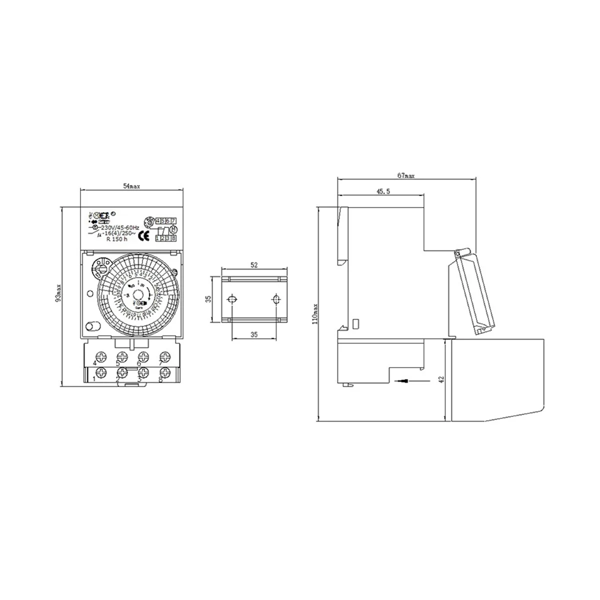 SINOTIMER SUL181H 24 Hours Mechanical Timer Timer Switch Industrial Timer