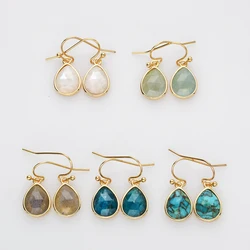 BOROSA Unique Golden Plated Multicolored Drop Earrings for Women Girls Fashion Earring Wedding Party Jewelry Gifts Accessories