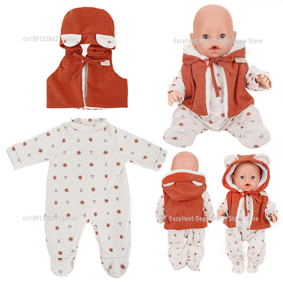 Reborn pop herfst- en winterkledingset geschikt voor Amerikaanse 18-inch meisjespoppenkleding kinderen kerst Halloween cadeau speelgoedkostuum