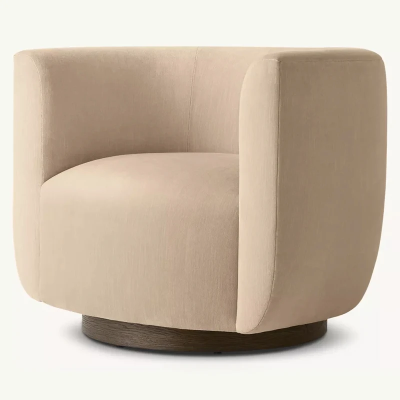 

High-end bedroom makeup chair living room single sofa casual comfortable coffee swivel chair