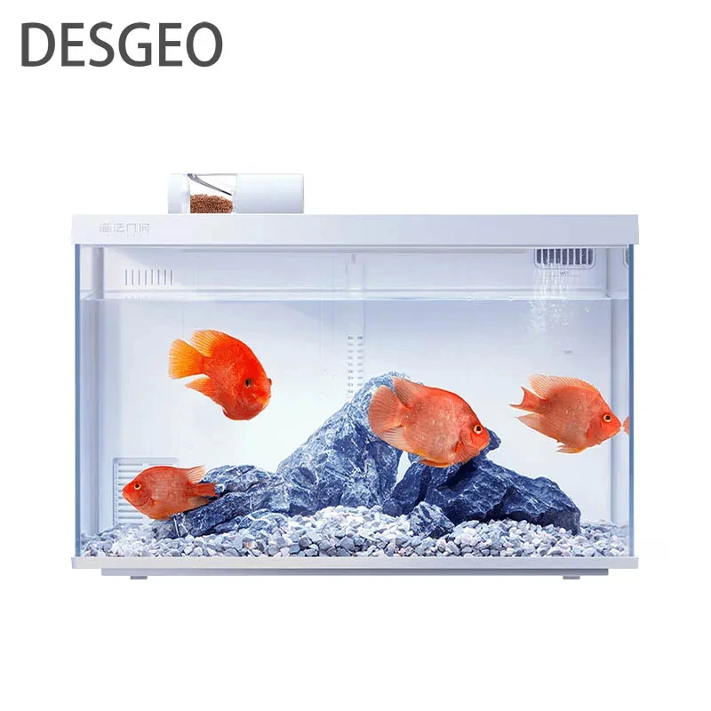 DESGEO Smart Modular Ecological Fish Tank 30L S600 Auto Feeder RGB Lighting UA Sterilization Filter works with mijia MiHome App