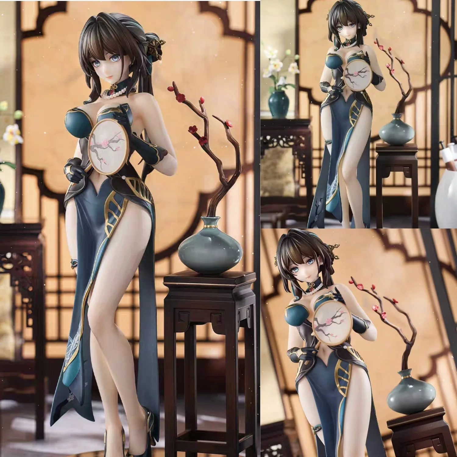 

New Honkai Star Rail Ruan Mei Figure 24cm, Qipao Cheongsam Chinese Dress PVC Statue Collection Model Desktop Decor Anime Gift