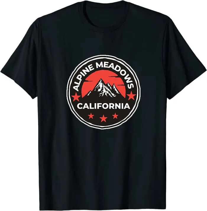 Alpine Meadows Ski Snowboard Mountain California Classic T-Shirt Size M to 3XL