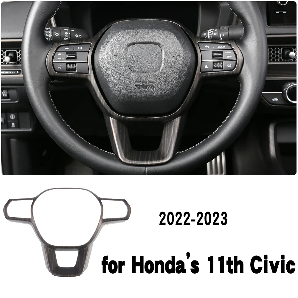 Suitable for 11th generation Honda Civic steering wheel decorative frame Civic interior accessories of 2022-2023.