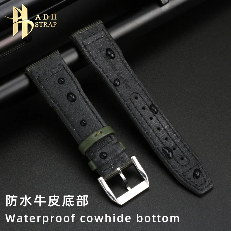 High Quality Woven Nylon Watch Strap For IWC Pilot Series IW388109 IW387901 IW503607 Top Gun Watch Band 20mm 21mm Folding Buckle