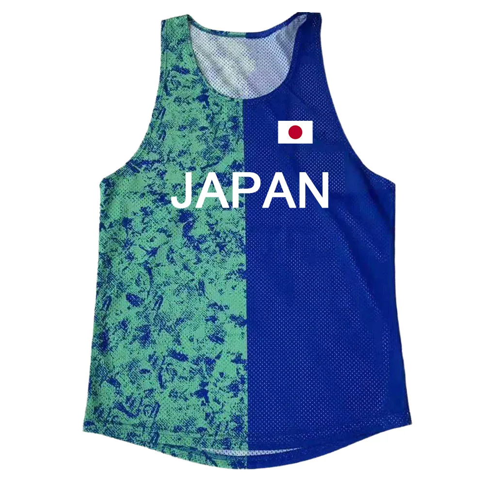 JAPAN Men\'s Athletic Running Tank Top Ultra Lightweight Marathon Singlet Y-Back Shirts Dry Fit Sleeveless Tank Tops