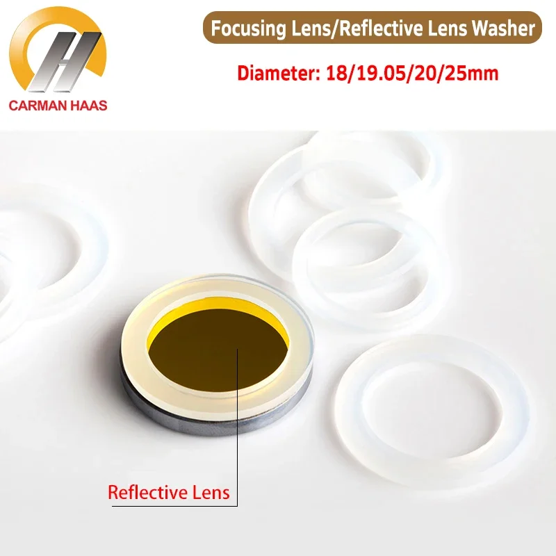 Carmanhaas 10pcs/lots Silicone Washer 18mm 19.05 20 25mm Rubber Ring for CO2 Laser Focusing Lens Reflective Mirrors