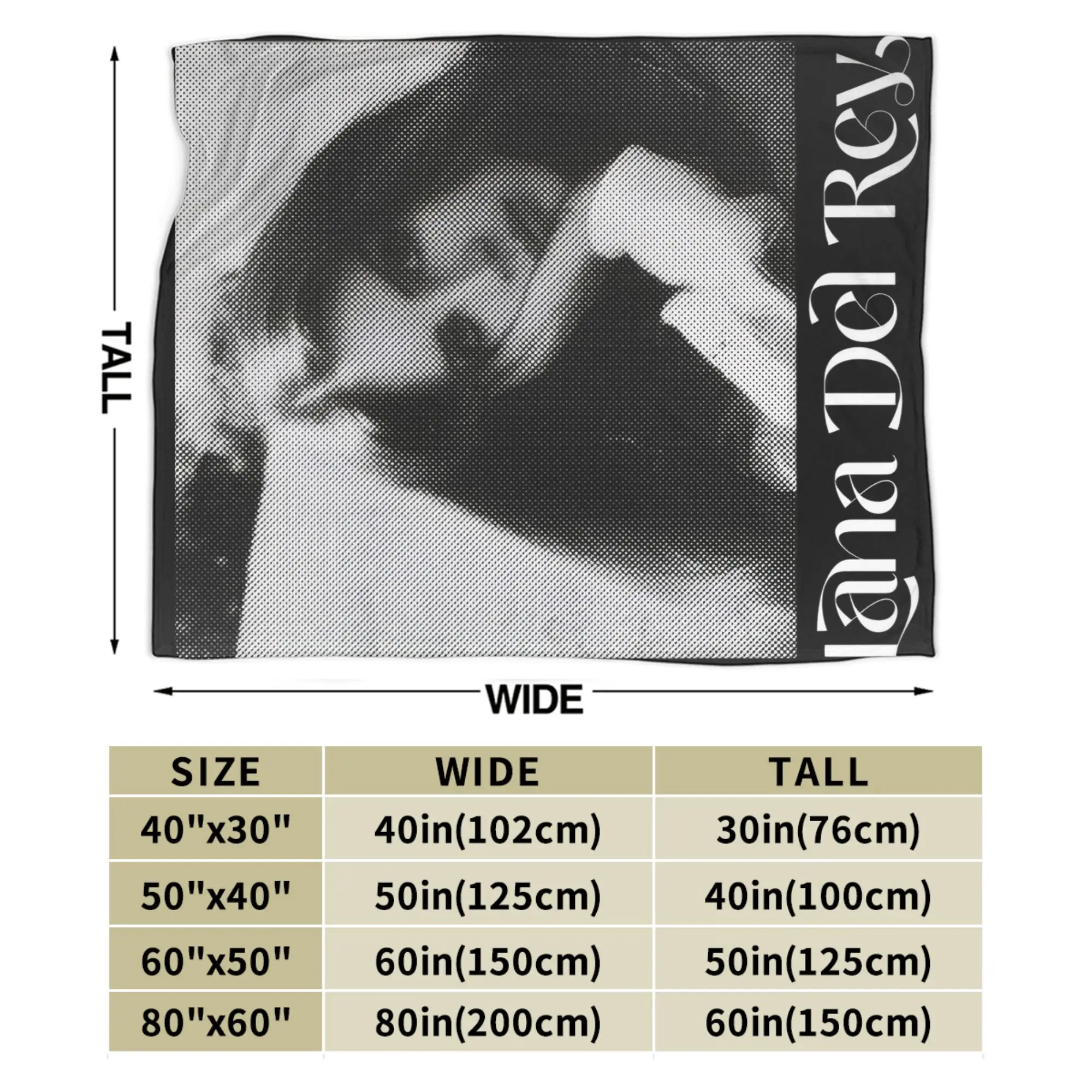 لانا ديل ري المغني الفانيلا رمي البطانيات ألبوم الموسيقى Ldr الإبحار للسرير بطانية محبوكة في الهواء الطلق فائقة النعومة متعددة الوظائف