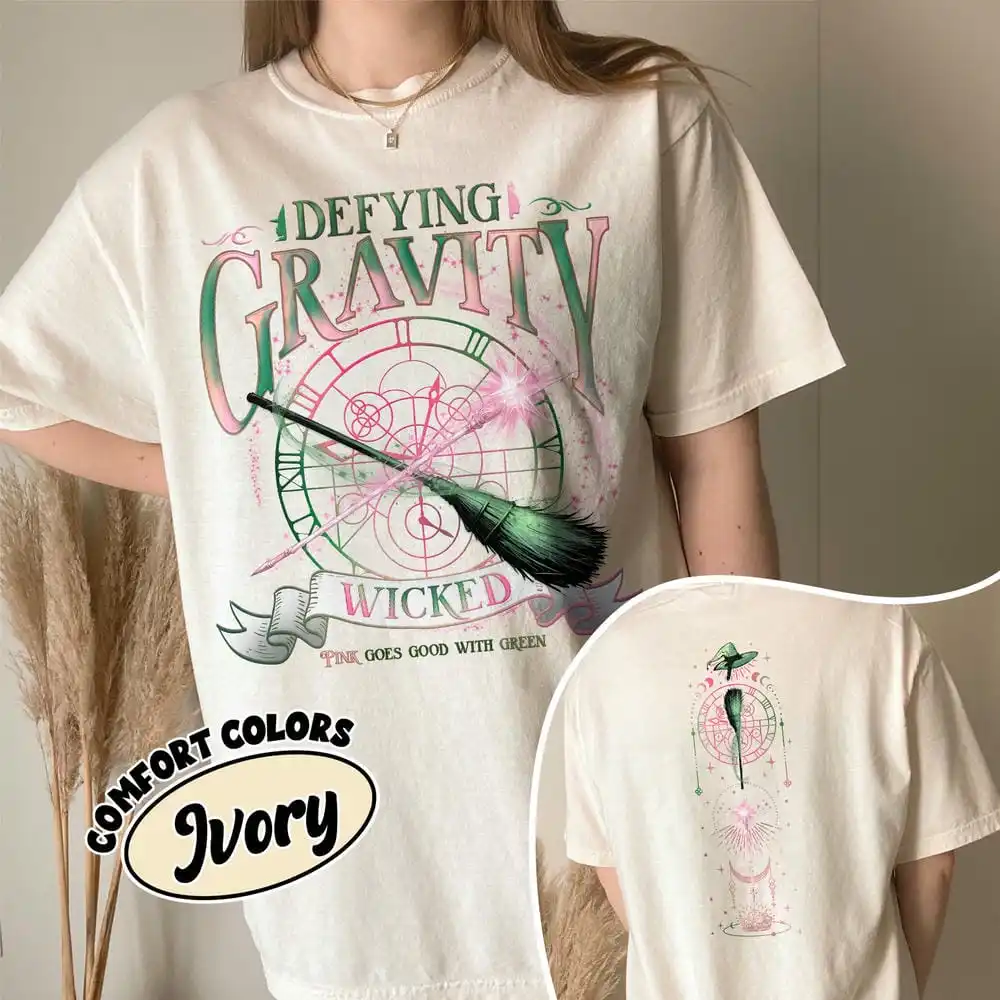 قميص مريح للجاذبية الشريرة باللون الوردي والأخضر تم تغييره لتي شيرت قطني جيد للجنسين ملابس خيالية Y2K ملابس الشارع الشهير #4