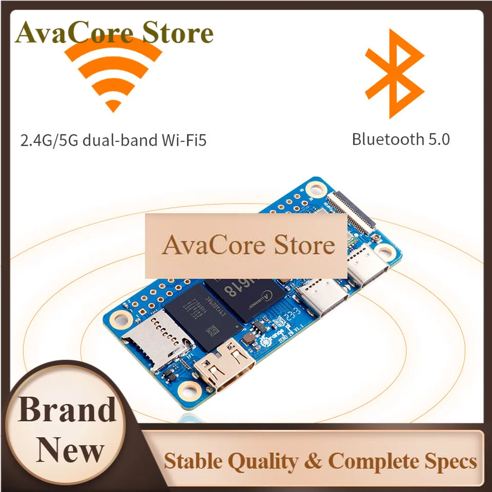 AvaCoreOrange Pi Zero 2W 1.5GB RAM Single Board Computer DDR4 Allwinner H618 WiFi-BT Orange Pi Zero 2 W Development Board Zero2