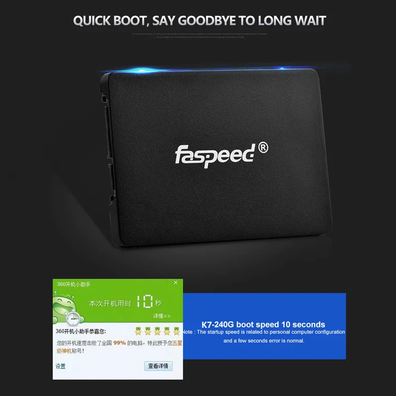 Faspeed 2.5 Sata 3 SSD 1 TB 256 GB Unità a stato solido 512 GB 128 GB Disco rigido interno Sata3 HD 1 TB 256 GB SSD per PC portatile desktop