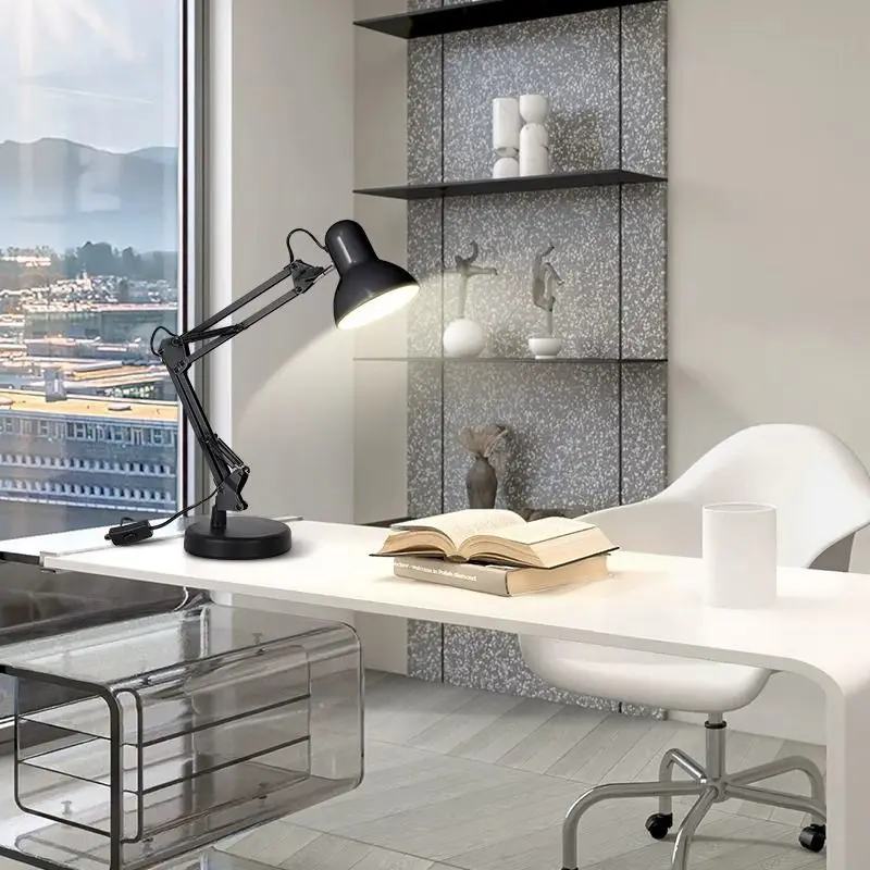 Modern Mechanical Telescopic Floor Lamp Adjustable Long Arm for Bedroom Living Room Decor Room Decoration Light Floor Lamp LED