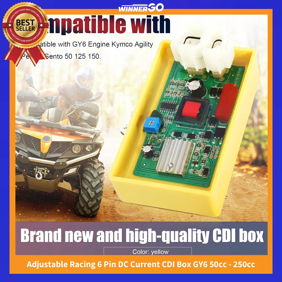 CDI DC De 6 Pines Para Scooter GY6 – 50cc, 125cc, 150cc, 250cc, ATV Y Motos