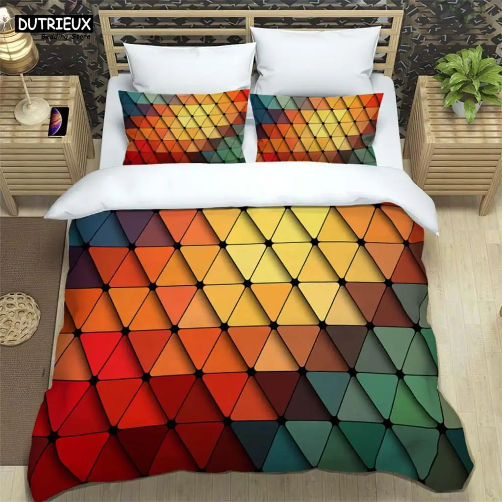 

3D Modern Abstract Geometric Minimalist Printed Bedding Queen Bedding Set Customized King Size Bedding Set Soft And Comfortable