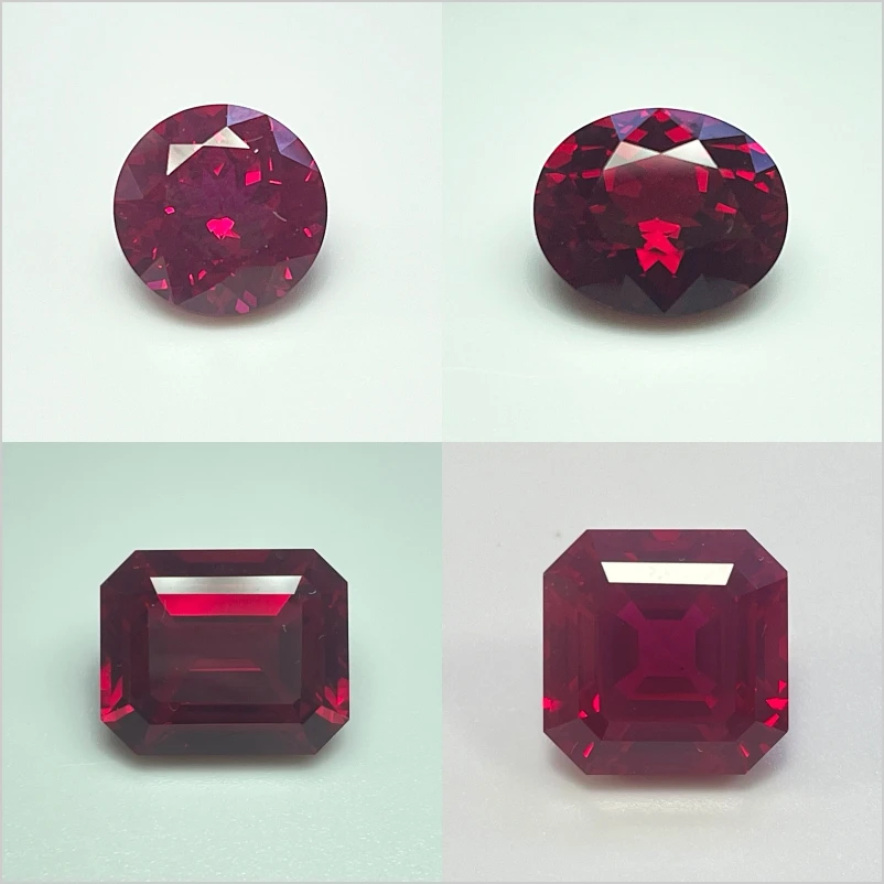 Lab Grown Ruby Pigeon Blood Red Multiple Cuts Available Gem Premium For Jewelry Setting&Custom Design Selectable Certificate