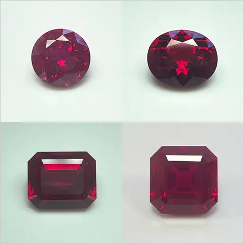 Lab Grown Ruby Pigeon Blood Red Multiple Cuts Available Gem Premium For Jewelry Setting&Custom Design Selectable AGL Certificate