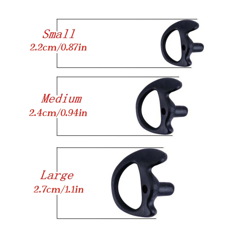 1Pair Ear Molds Soft 2-Way Radio Earmold Replacing Earpiece Insert For Acoustic Coil Tube Audio Kits Headphone Accessories