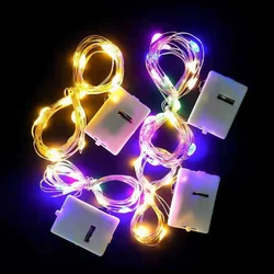 Led Garland Fairy Light String Light Battery Powered Flashing Light Christmas Wedding Party Festival Gift Box Decoration Lamps