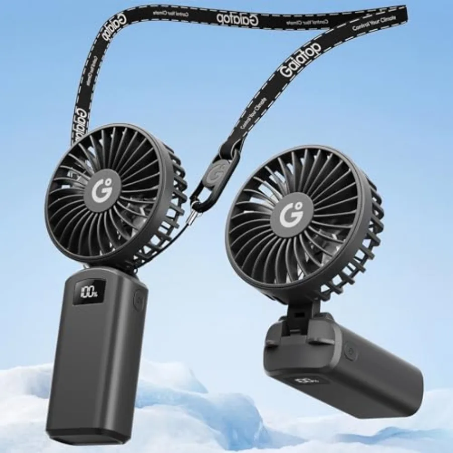 

Foldable Handheld Mini Fan, USB Rechargeable Small Portable Personal Fan, 3 Gears Strong Wind, LED Display, USB Rechargeable Ba