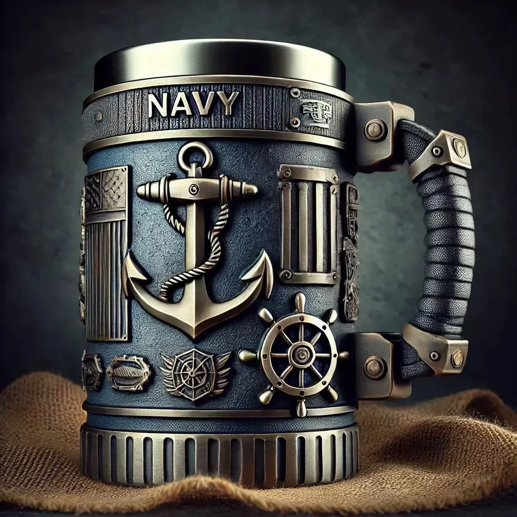 

3D Military Style Coffee Mug – Military Themed Gift, Veteran Commemorative Cup, Patriotic Drinkware for Men Home Use