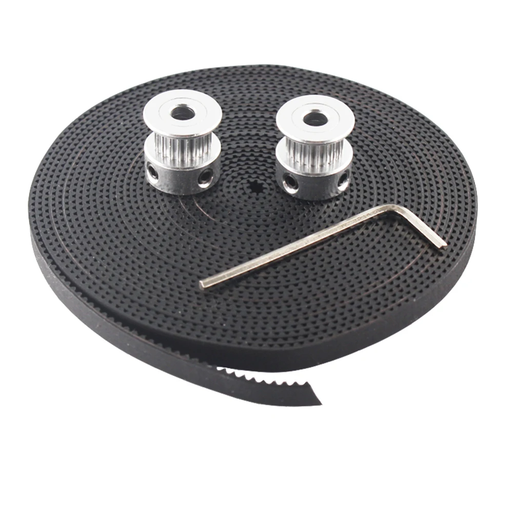 

2 шт., алюминиевые шкивы GT2, ширина 5 мм, ширина 6 мм, 2 метра, 2 м, 6 мм, ремень GT2