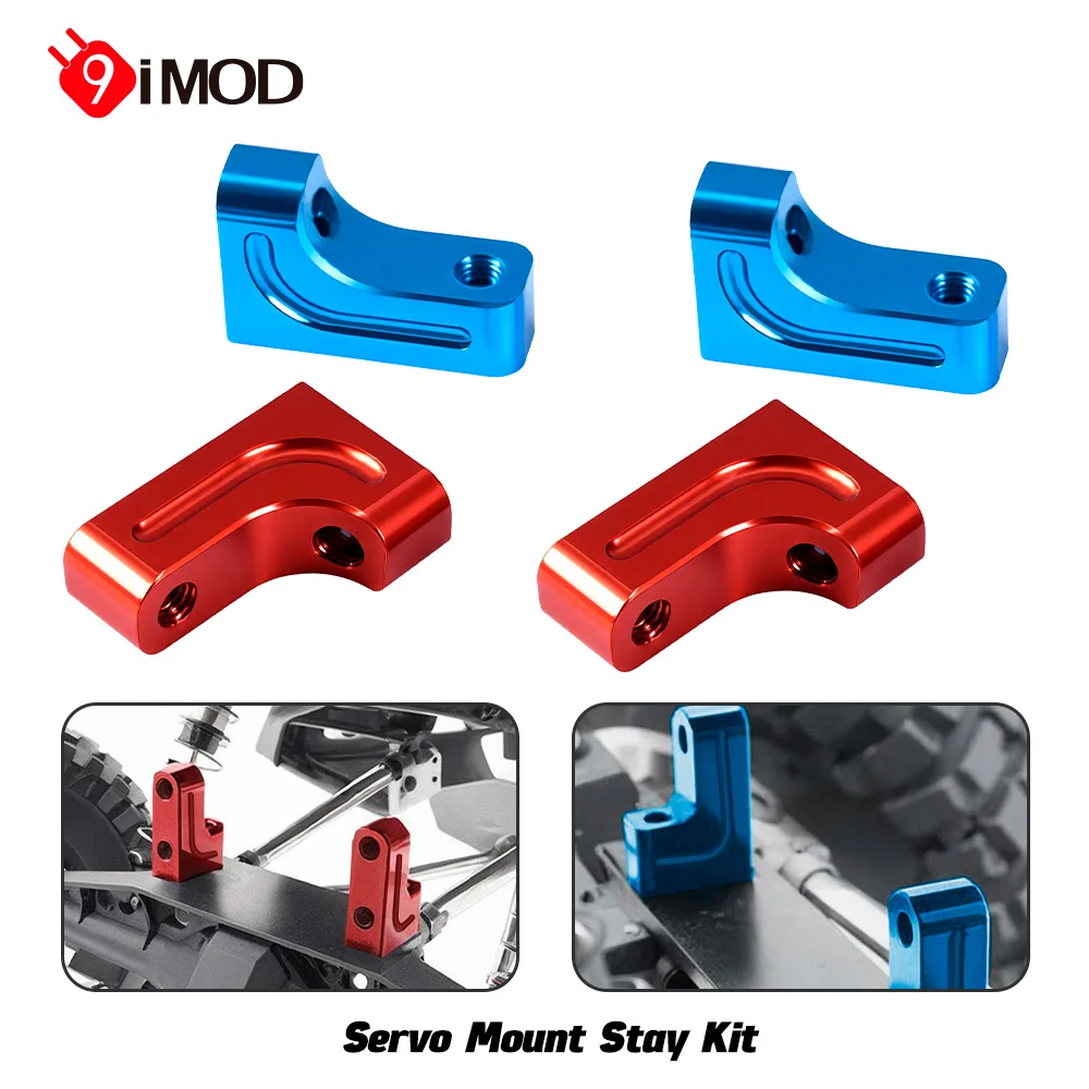 9IMOD RC Servo Mount Stay 2PCS Aluminum Servo Mount Bracket For Tamiya TB03 TT02 XV01 Chassis Servo Mounts Upgrades Parts 54090